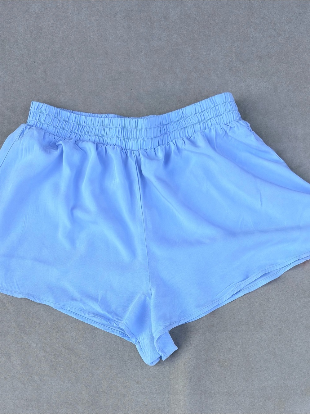 💎🩵Forever 21 100% Rayon Light Blue Girl Elastic Waist Flare Shorts - M